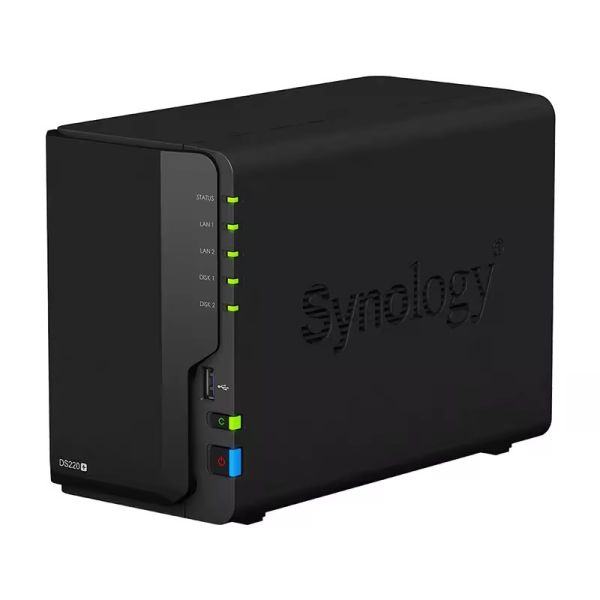 Compact High Performance 2 Bay NAS for Data Backup - Synology DiskStation DS220+ (Diskless)
