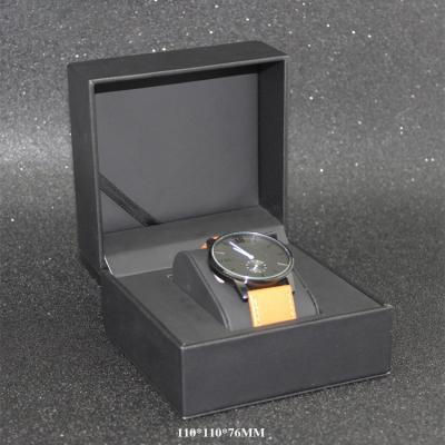 Black Classic Watch Storage Box , Personalized Watch Case CE SGS Listed