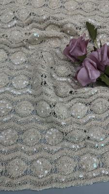 Corded Lace Fabric Sequin Polyester For New Season Luxary Evening Dresses Gowns