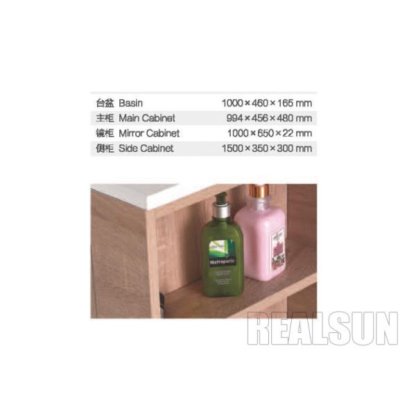 Compact Pvc Bathroom Cabinet / Wall Mounted Pvc Basin Cabinet Environmental Friendly