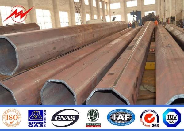 Transmissão Polo tubular de aço bonde da Via Látea autossuficiente/metal polos de serviço público