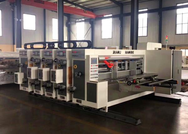 Lead Edge Feeding 4 Colors Carton Box Printing Slotting Die Cutting Machine  /  Automatic Slotting Machine