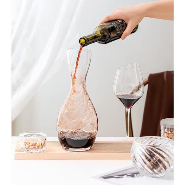 46 Ounce Crystal Wine Decanter 1300ml Lead Free Glass White Wine Carafe