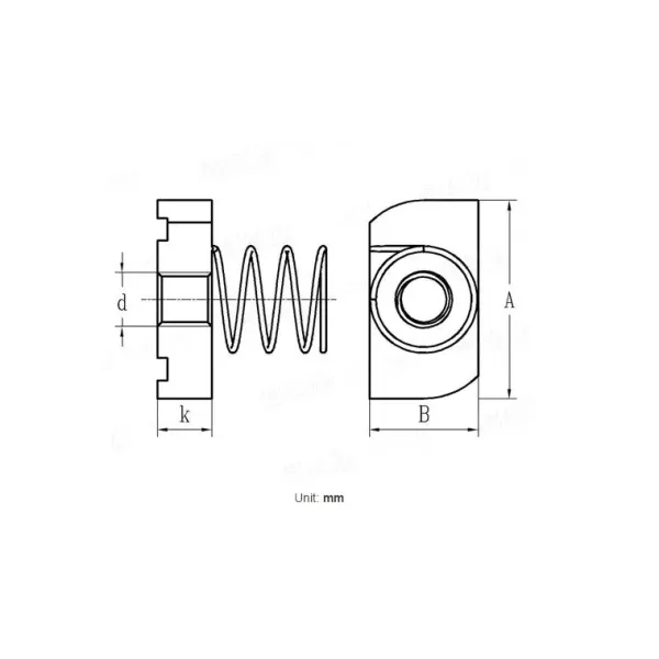 Enyjt 3259 Nuts with Springs Carbon Steel Wzp Bolt and Nut