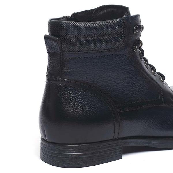 Navy Lace Up Breathable Mens Fashion Dress Boots