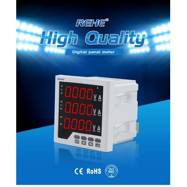 Three  phase multi amp volt Hz digital panel Meter support RS485 11kv panel power meter