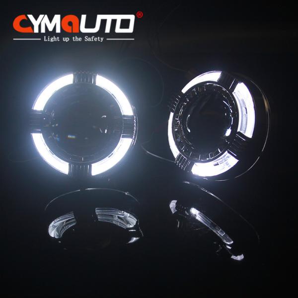 O projetor de cristal do diodo emissor de luz encobre o halo Ring Cover da luz do carro de 3 polegadas