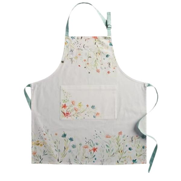Custom Made Cotton Full Color Printed Apron For Kitchen
