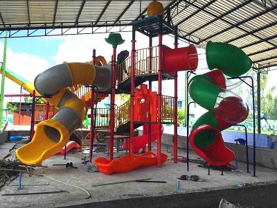 Children Water Park Slide Water Playground for Kids QX-079F