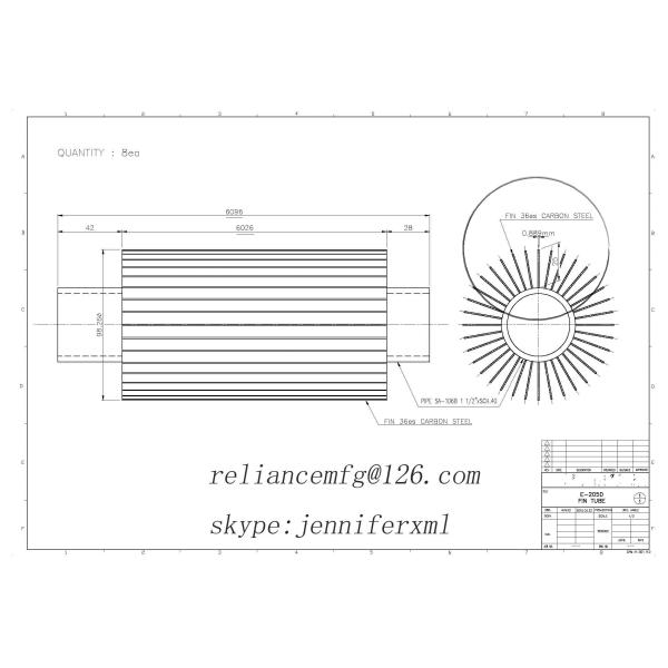 Ребристые трубы стали углерода СА106Б ребра 36ЭС продольные, высота 19мм