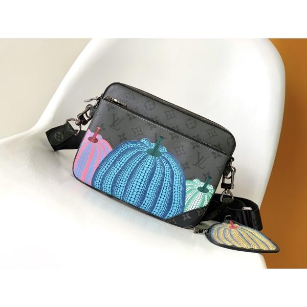 Сотрудничество 3WAY стиля улицы сумки M46358 Unisex заклеймленных людей вензеля трио LV x YK