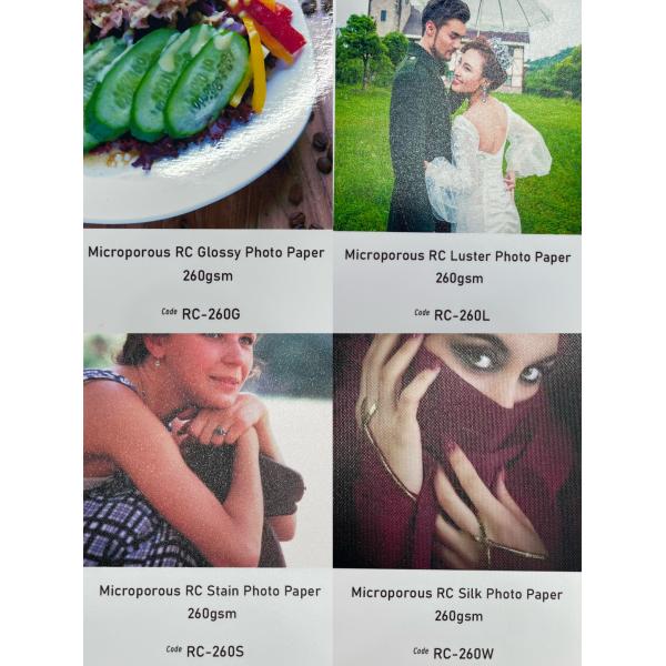 Digital Printing Pigment Ink 260gsm Satin Inkjet RC Photo Paper Roll