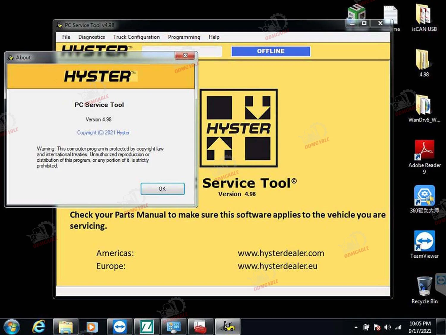 Для Yale Hyster ПК сервисный инструмент Ifak Can Usb Интерфейс Диагностический инструмент для Hyster Yale Авто вилочный грузовик Диагностика + CF54