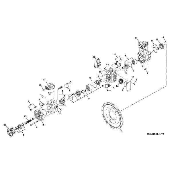 Recambios JS200 Hydraulic Pump del JCB de K3V112DTP 215 13686 Recambios JS200 Hydraulic Pump del JCB de K3V112DTP 215 13686