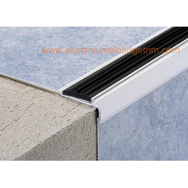 Exterior Metal Aluminum Stair Nosing , Laminate Stair Nose Trim Right Angle Type
