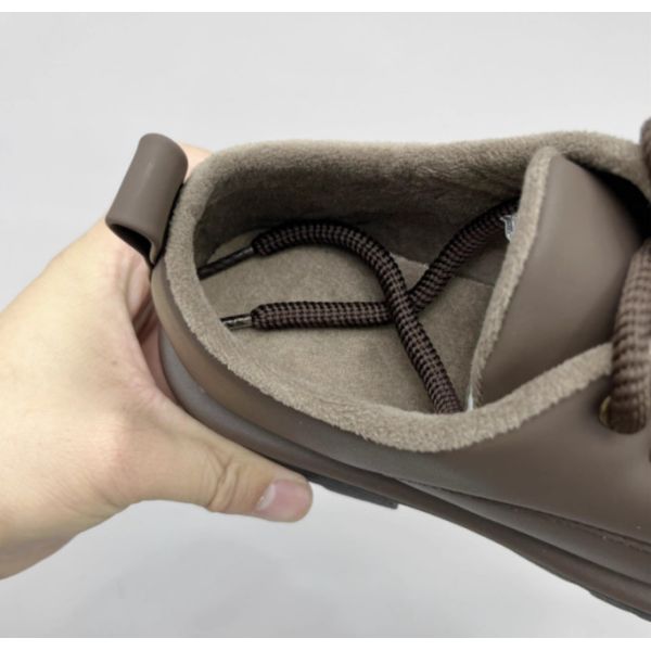 Genuine Leather Girls School Shoes Rubber Sole Artificial Short Plush Inner