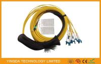 Cable impermeable del SM MTP MPO, cable de fribra óptica de 12 bases con el enchufe del ojo de tracción
