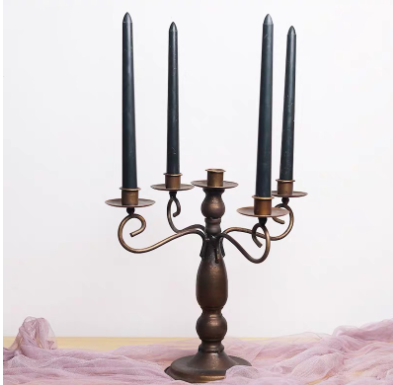 Golden Wear Resistant 0.5KG Nordic Style Candle Holder