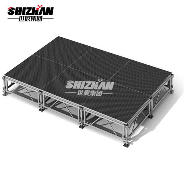 plataforma portátil del piso de la etapa de cristal de aluminio del concierto de rock del 1.22*1.22m