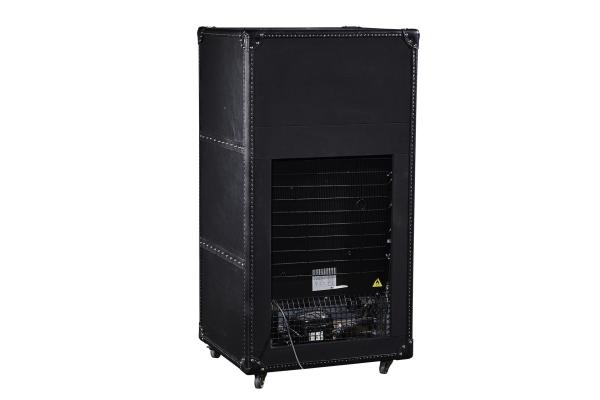 Constant Temp Refrigerated Wine Cabinet Furniture Full Vintage Black Leather