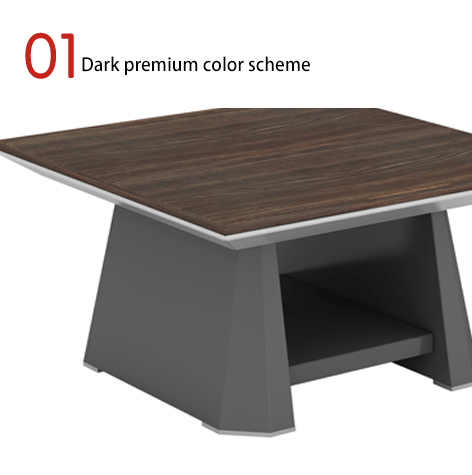 Table à thé en bois d'aile de poulet laqué noir ultime, panneau sombre de triammonium