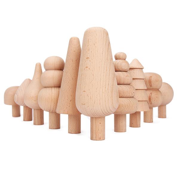 L'arc-en-ciel 35.5cm a coloré le grand bébé en bois de blocs constitutifs