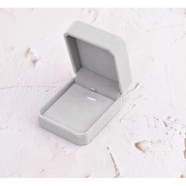 Серый белый дисплей коробки подарка картона бархата упаковывая для ожерелья кольца ювелирных изделий