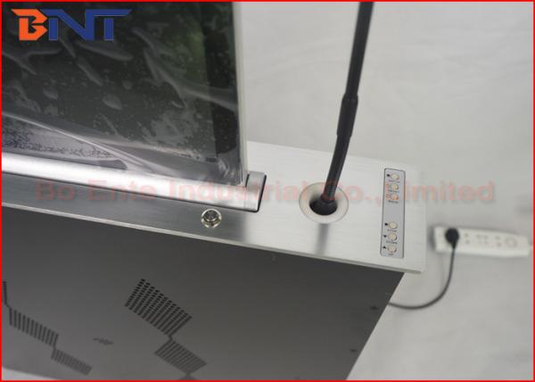 Slim Conference Tabletop Motorized LED / LCD Monitor Lift With FHD Screen