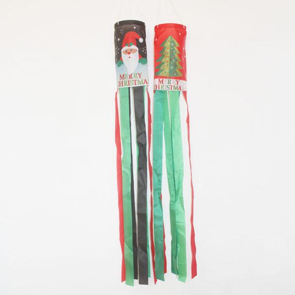 Christmas wind sock santa claus and tree