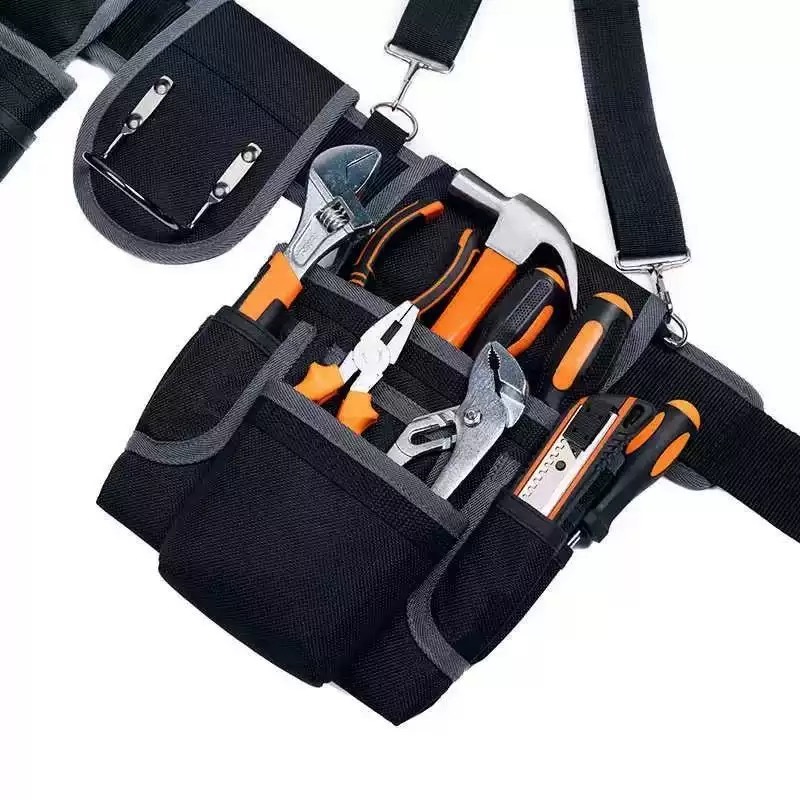 New Design Multi-Functional Double Tool Belt Bag Custom Made Carpenter Leather Tool Belt Waterproof  Reasonable Price OEM