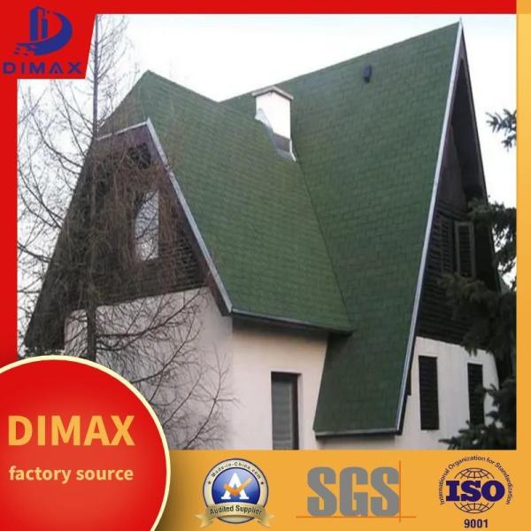 2layers Colored Stone Coated Fiberglass Asphalt Roof Shingles Fireproof