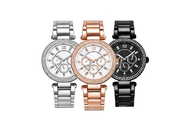 Diamond Water Resistant Waterproof Wrist Watch Stainless Steel Bracelet For Women