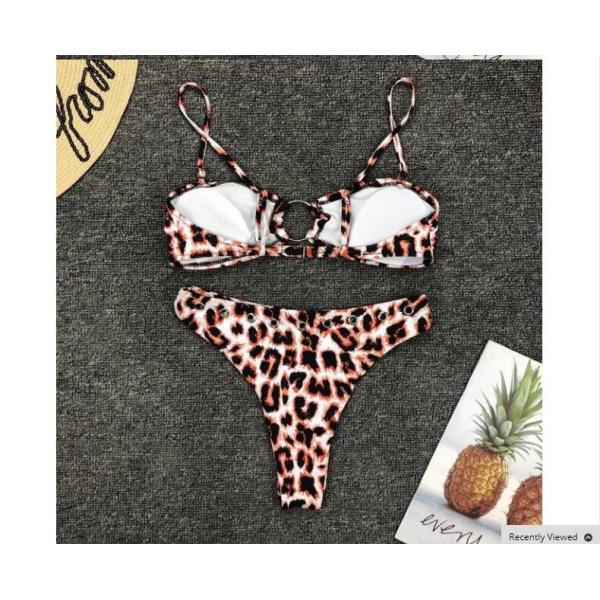 Womail Alluring Biquini Leopard Printed Bikini Push-Up Padded Swimwear Women's