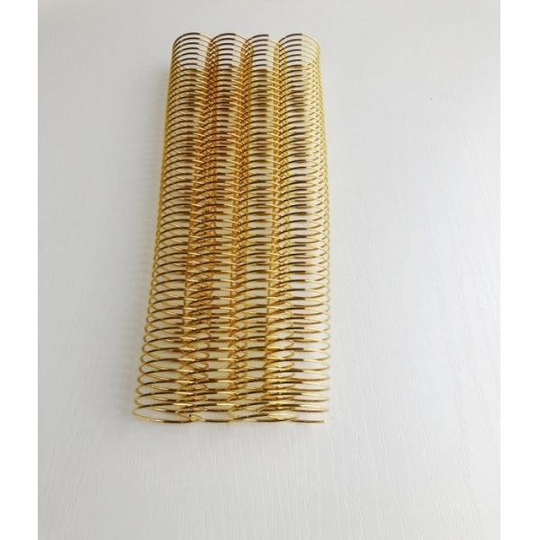 Electroplated Gold 1-1/2 Metal Steel Single Loop Spiral Coil
