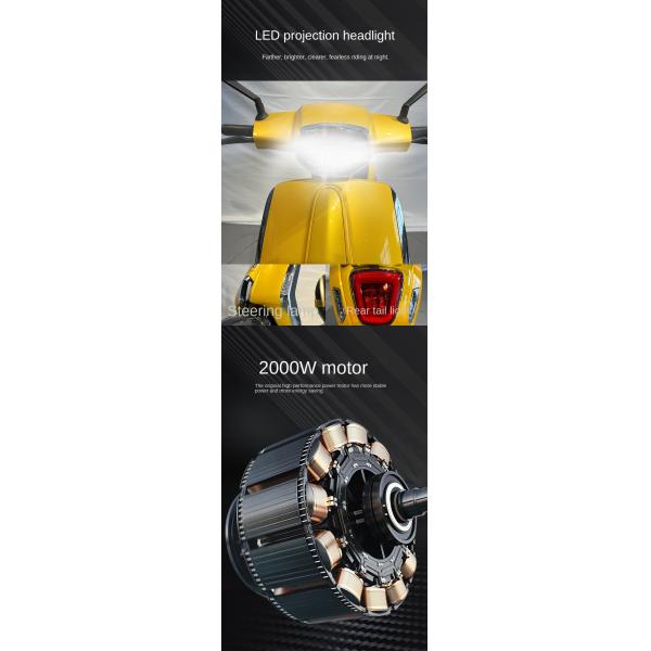 40 60kmh Adults E Scooter with Iron Wheels and 72v20Ah Lead-Acid Battery Speed UTV