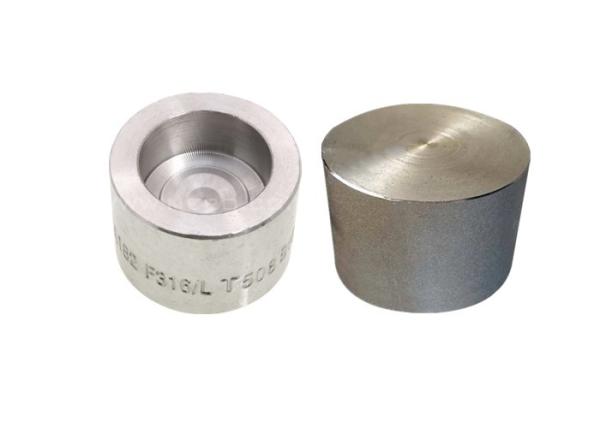 Forged Steel Pipe Fittings Stainless Steel Socket Weld Cap / Threaded Cap