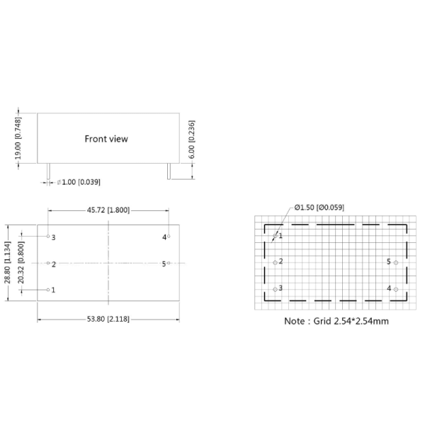 DC power line filter CUI VFM-50-UW-D with input voltage range from 40 to 160 Vdc and RoHS compliance