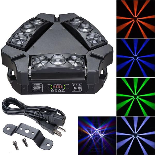 Durable Moving Head Spider Light 9x12w , 4in1 Air Cooled Dj Moving Lights