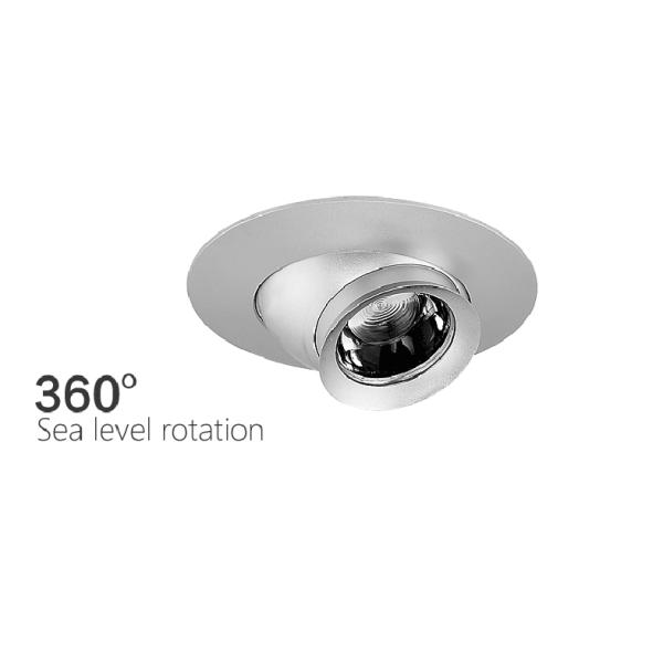 3W 4000K Embedded LED Focus Spotlight Non Glare Ra 90 Stainless Steel