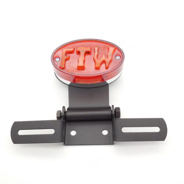 Motorcycle Oval LED Tail Light with Adjustable Braking Bracket and Modified