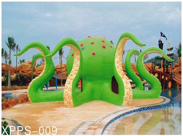 Игра Aqua восьминога стеклоткани воссоздания семьи парка атракционов