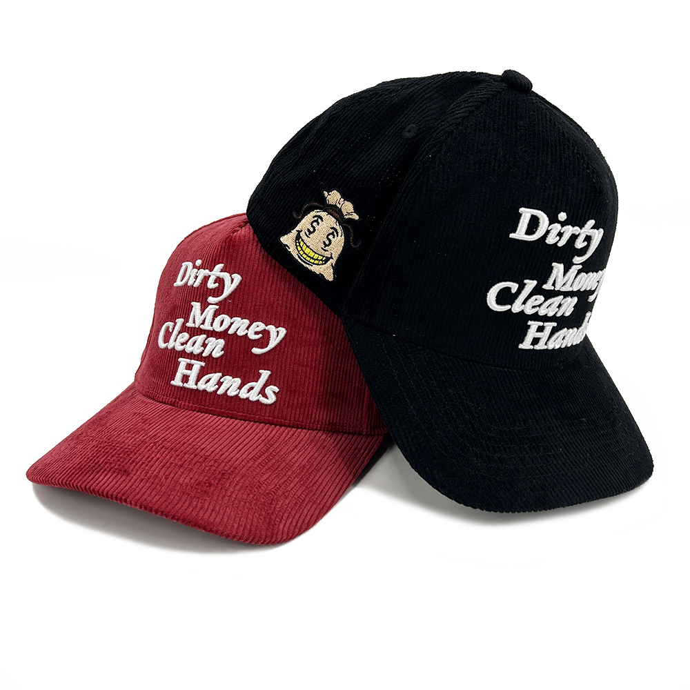 Custom Baseball Caps 3D Puff Embroidery Logo Sport 5 Panel Corduroy Design