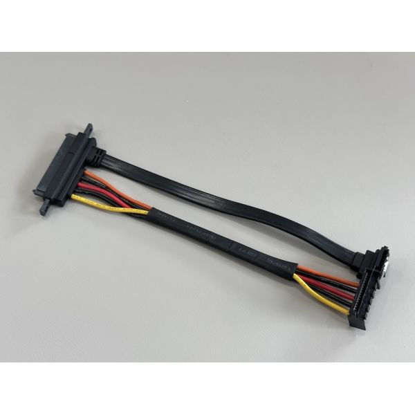 SATA 7+15 pin data power connector cable, flat ribbon wire harness to 22-pin PCB board connector for electronic HDD SSD server storage signal transmission customization