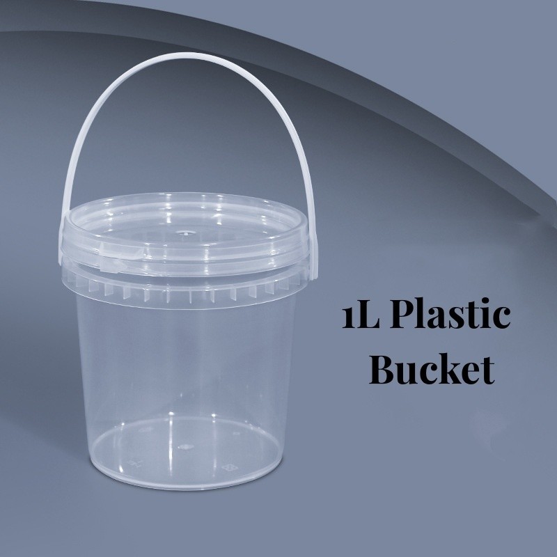 Straight Style 2L Food Grade Reusable PP Round Plastic Bucket with Handle and Handle