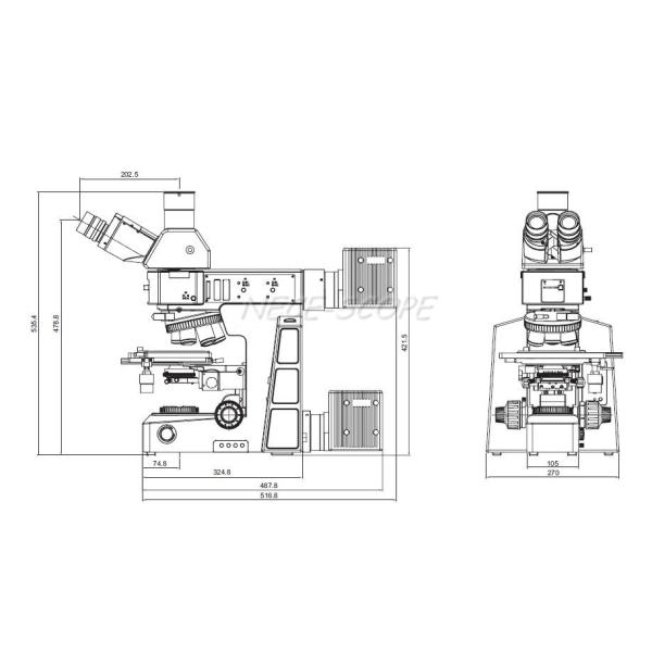 Condenser Lens Metallurgical Optical Microscope Iris Diaphragm With Reticle