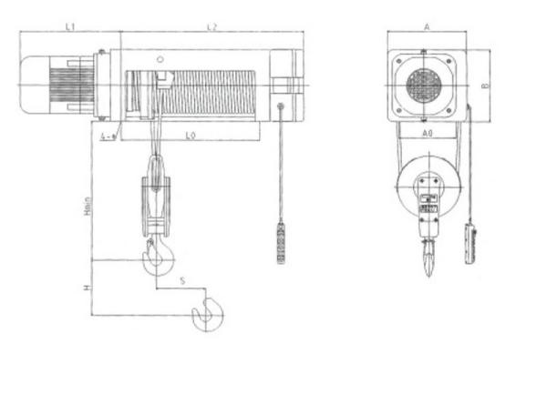 Foot-Mounted Wire Rope Hoist For Material Handling 20t