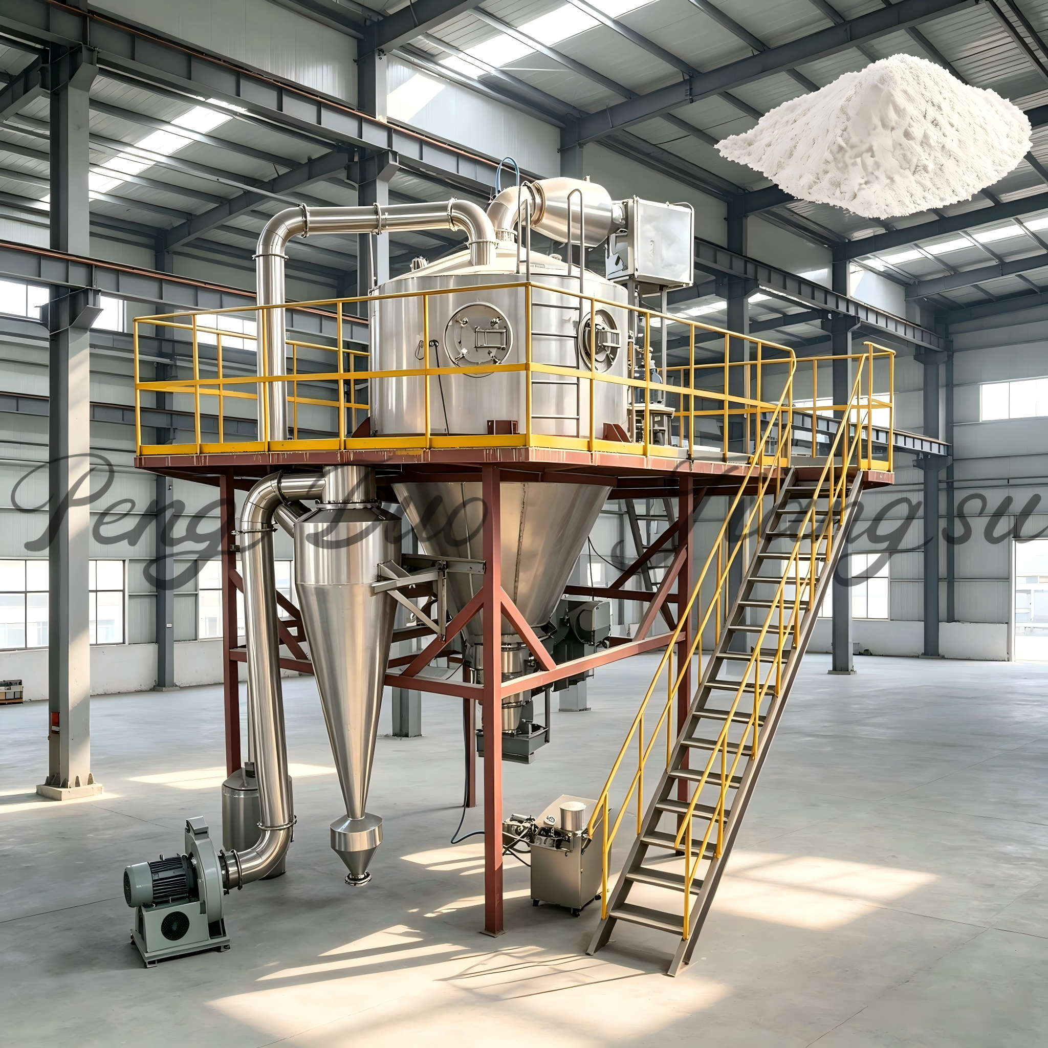 PLG Multi-Stage Spray Fluidized Granulation Dryer for Fruit Powder, Malt Extract & Vegetable Juice Powder, 95%-98% Product Capture Rate
