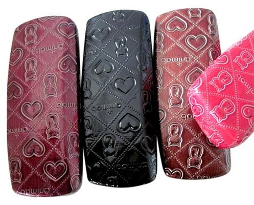 2024 hard eyewear cases for optical frames with soft imitation leather material