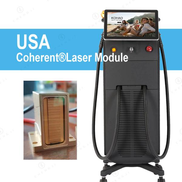 Diode 808 Laser Hair Removal Machine , Professional Laser Hair Removal Machine 3 Waves