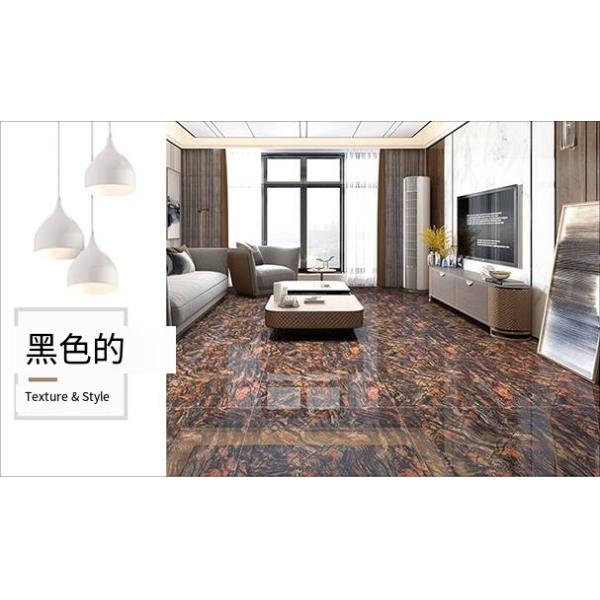 Gold Coffee Polished Porcelain Floor Tiles Anti Slip Living Room Tiles